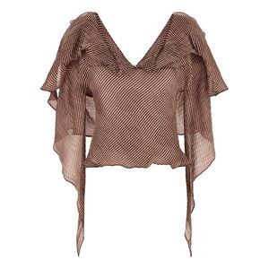 Kiko Kostadinov Bordeaux Linen Women's Blouse